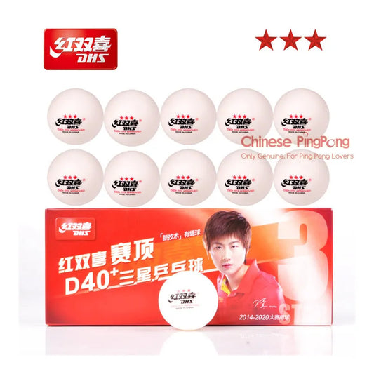 DHS 3 Star D40+ Table Tennis Ball 3-Star Seamed ABS Balls Plastic Poly Original DHS 3 STAR Ping Pong Balls ITTF Approved