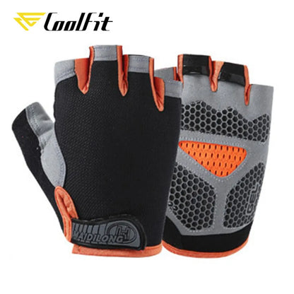 CoolFit Breathable Fitness Gloves Silicone Palm Hollow Back Gym Gloves Weightlifting Workout Dumbbell Crossfit Bodybuilding