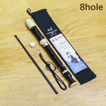 Professional Eight Hole Treble Flute 8-Hole Soprano Recorder Clarinet Black Sound Easy Adjustable Food Grade ABS Non-Toxic