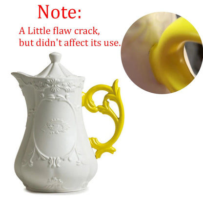 The Italian Baroque Style Ceramic Coffee Tea Set Coffee Pot Tea Kettle Teapot Creative Coffee Mugs