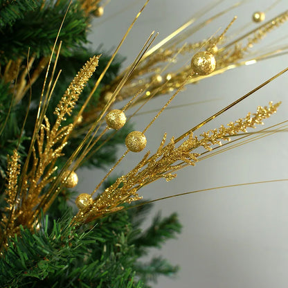 Artificial Golden Fake Branches Setaria Malachite Christmas Tree Decoration Accessories Home Party Garden Atmosphere Supplies