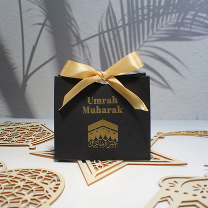 Umrah Mubarak Candy Boxes-Elegant Muslim Islamic Ramadan Kareem Iftar & Happy Eid Al-Fitr Party Decor - Ideal Hajj Gift Presents