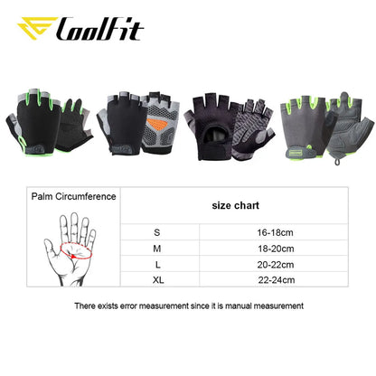CoolFit Breathable Fitness Gloves Silicone Palm Hollow Back Gym Gloves Weightlifting Workout Dumbbell Crossfit Bodybuilding