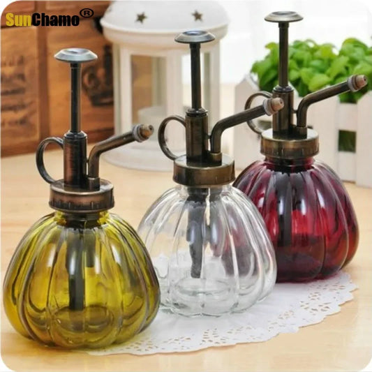 Gardening Plant Watering Cans Retro Antique Copper  Kettle Small Watering Can Pumpkin Glass Gardening Water Cans Garden Supply