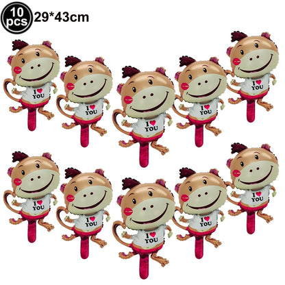 7pcs Valentines Heart Balloon 18" Foil Love Balloons Happy Valentines Balloon I Love You Balloon Valentines Day Wedding Decors