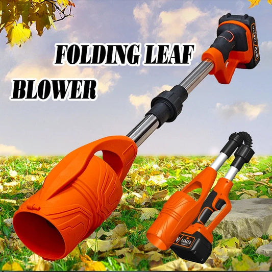 Electric Blower Garden Leaf Cleaning Foldable Lithium Wireless Large Wind Power Snow Blowing Dust Machine Professional Tools