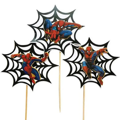 1set the Avengers Birthday Party Cake Topper Super Hero Spiderman Hulk Iron Man Cake Decoration for Kids Birthday Party Supplies