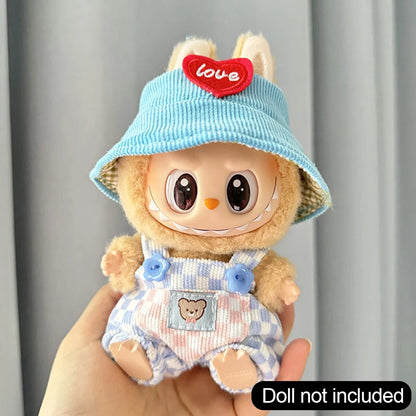 For 17cm Labubu Out Fit Clothes Time to Chill Doll Clothes for Labubu II Doll Cute Clothes