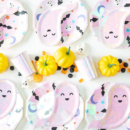 Halloween Party Decoration Ghost Plates Napkins Disposable Tableware Halloween Decoration Supplies
