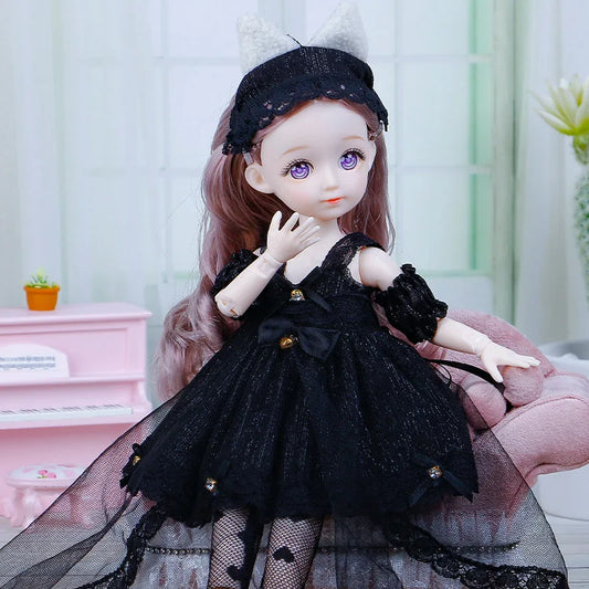 1/6 Anime Doll Full Set 23 Joint Movable With Skirt Hat Accessories Girls DIY Toys