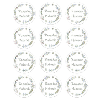 24/48pcs EID Mubarak Decor Stickers Ramadan Mubarak Decoration Islam Muslim Festival Favor Gifts Labels HAJJ Ramadan Kareem