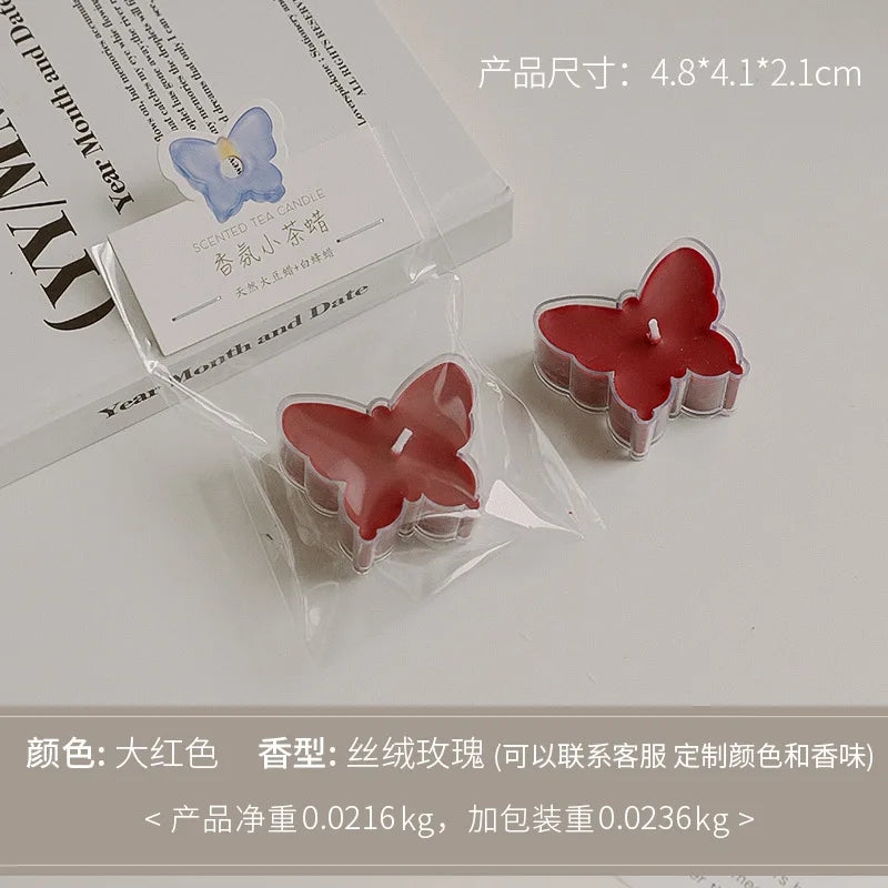 1pc Butterfly Christmas Tree Shape Scented Candles Home Fragrance Candle Aromatherapy Candles for Photo Prop Birthday Home Decor