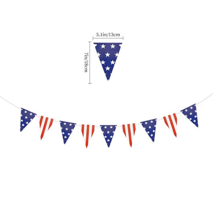 Independence Day Party Photo Props Spiral Pendant I Love USA Banner Balloon July 4th Day Christmas New Year Party Decoration
