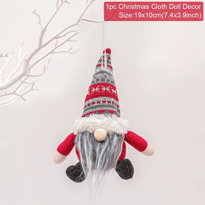 QIFU Christmas Doll Ornaments 2024 Merry Christams Decor for Home Cristmas Decor Xmas Gifts Happy New Year 2025 Navidad Noel