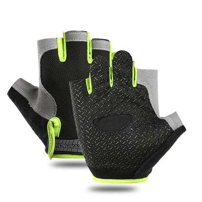 Breathable Fitness Gloves Gym Weightlifting Thin Non-Slip Half Finger Cycling Gloves Equipment Yoga Bodybuilding Training Sports