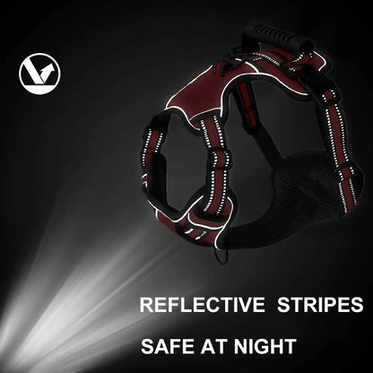 Dog Harness No Pull Breathable Reflective Dog Harness Vest With Handle for Small Large Dogs Outdoor Walking Training Supplies