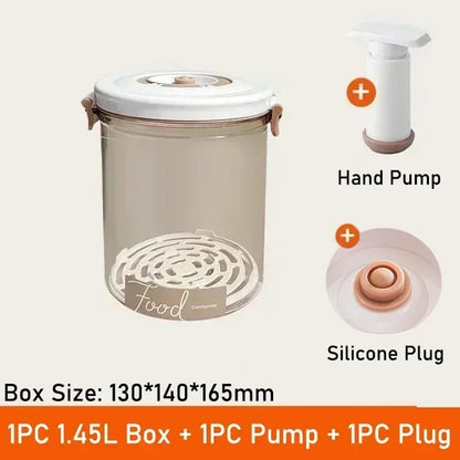 Vacuum Food Storage Box Fresh-Keeping Canister Sealed Storage Container Large Capacity Food Dispenser  Kitchen Storage Box