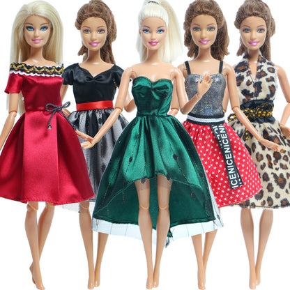 5 Set 3 Set Handmade Fashion Outfit Daily Casual Wear Blouse Shirt Vest Bottom Pants Skirt Clothes for Barbie Doll Accessories