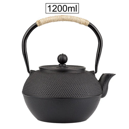 UPORS Japanese Iron Tea Pot With Stainless Steel Infuser Cast Iron Teapot Tea Kettle for Boiling Water Oolong Tea 600/800/1200ml