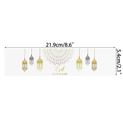 10/20pcs Eid Mubarak Bottle Wrapper Paper Sticker Ramadan Kareem Festival Party Supplies Water Bottle Cover Eid Al-Fitr Decor