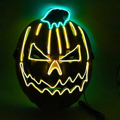 Halloween Mask Mixed Color Led Mask Party Masque Masquerade Masks Neon Maske Light Glow in the Dark Horror Mask Glowing Masker
