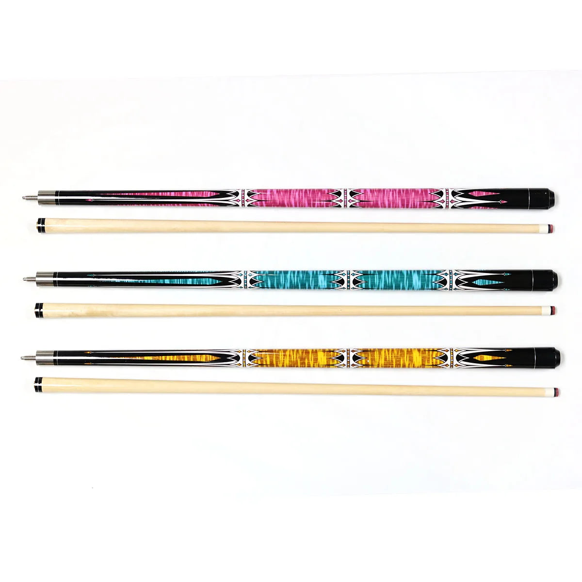 Newest Modern Design Colorful Maple Wood Nine-Ball Billiard Pool Cue Stick Factory Price