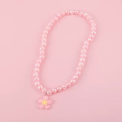Makersland Cute Princess Children Charm Beads Necklace Kids Pendant Necklace for Baby Girl Jewelry Gifts Christmas Presents 2020