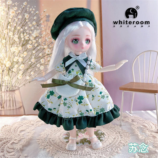 23cm BJD Doll Girl Body Toy 15 Joint Movable  Kawaii Doll With Fashion Clothes Soft Hair Dress Up Girls Toys Birthday Gift Doll