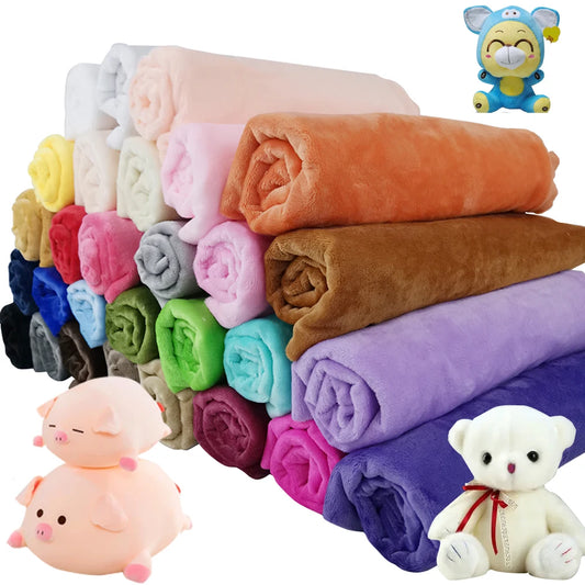 Short Plush 50cm*160cm Crystal Super Soft Plush Fabric for Sewing Dolls DIY Handmade Home Textile Cloth for Toys Plush Fabric