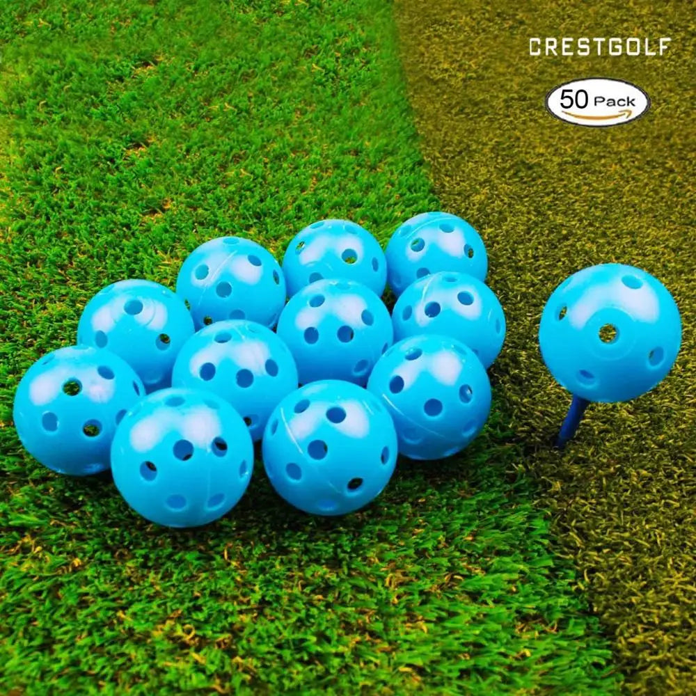 12/50pcs 42MM Practice Golf Balls Plastic Airflow Golf Ball Colorful Golf Practice Equipment