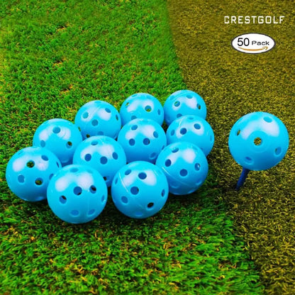 12/50pcs 42MM Practice Golf Balls Plastic Airflow Golf Ball Colorful Golf Practice Equipment