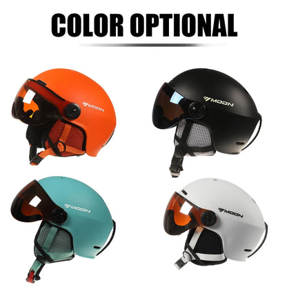 MOON Goggles Skiing Helmet Integrally-Molded PC+EPS High-Quality Ski Helmet Outdoor Adult Sport Ski Snowboard Skateboard Helmets