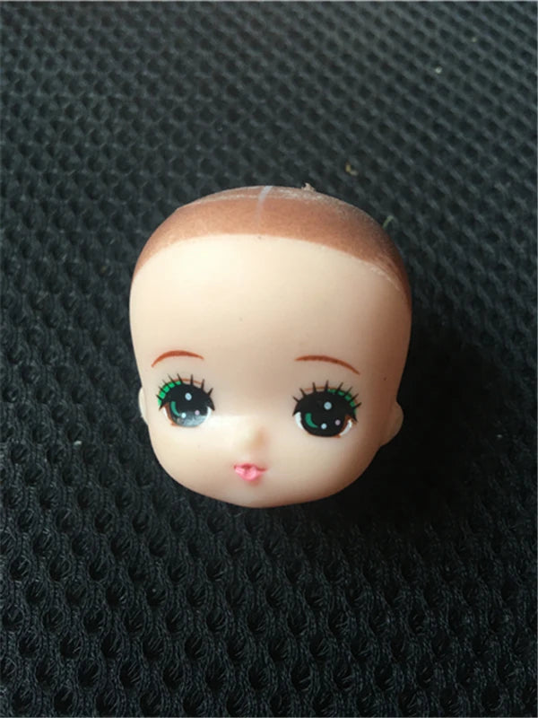 Original Licca Miki Maki Jenney Doll Bald Head Rooted Hair Cartton Anime Princess Heads DIY Plants Hair Head