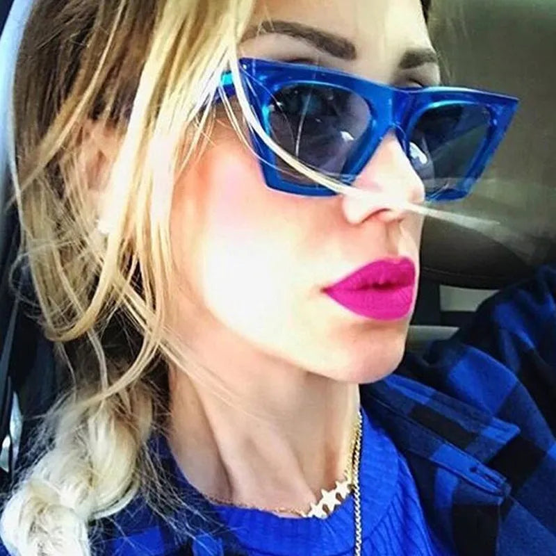 2022 New Brand Sunglasses Square Glasses Personalized Cat Eyes Colorful Sunglasses Trend Versatile Sunglasses Uv400