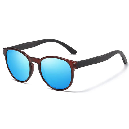 GM Polarized Sunglasses Men Women S5091 Brand  Wooden Sunglasses Women Round Frame Classic Sunglasses Oculos De Sol  UV400