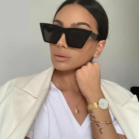 2022 New Brand Sunglasses Square Glasses Personalized Cat Eyes Colorful Sunglasses Trend Versatile Sunglasses Uv400