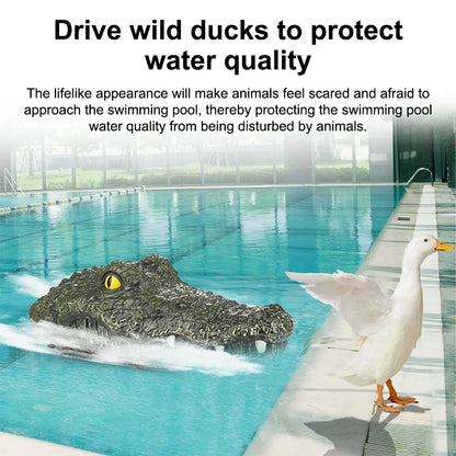 RC Boat Ship Toy Simulation Crocodile Head 2.4G Remote Control Joke Alligator Decoy Electric Toys Summer Water  Spoof Toys Gift