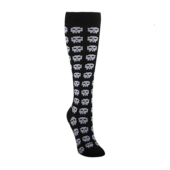 Compression Socks Women Men Outdoor Sports Halloween Series Animals Flamingo Shark Monkey Cat Bones Pressure Elastic Stockings