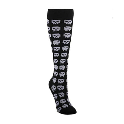 Compression Socks Women Men Outdoor Sports Halloween Series Animals Flamingo Shark Monkey Cat Bones Pressure Elastic Stockings