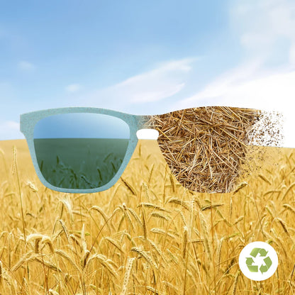XSW Brand Design Wooden Retro Square Oval Square Men's and Women's Sunglasses Glasses  Wheat Straw Sunglases UV400 7021