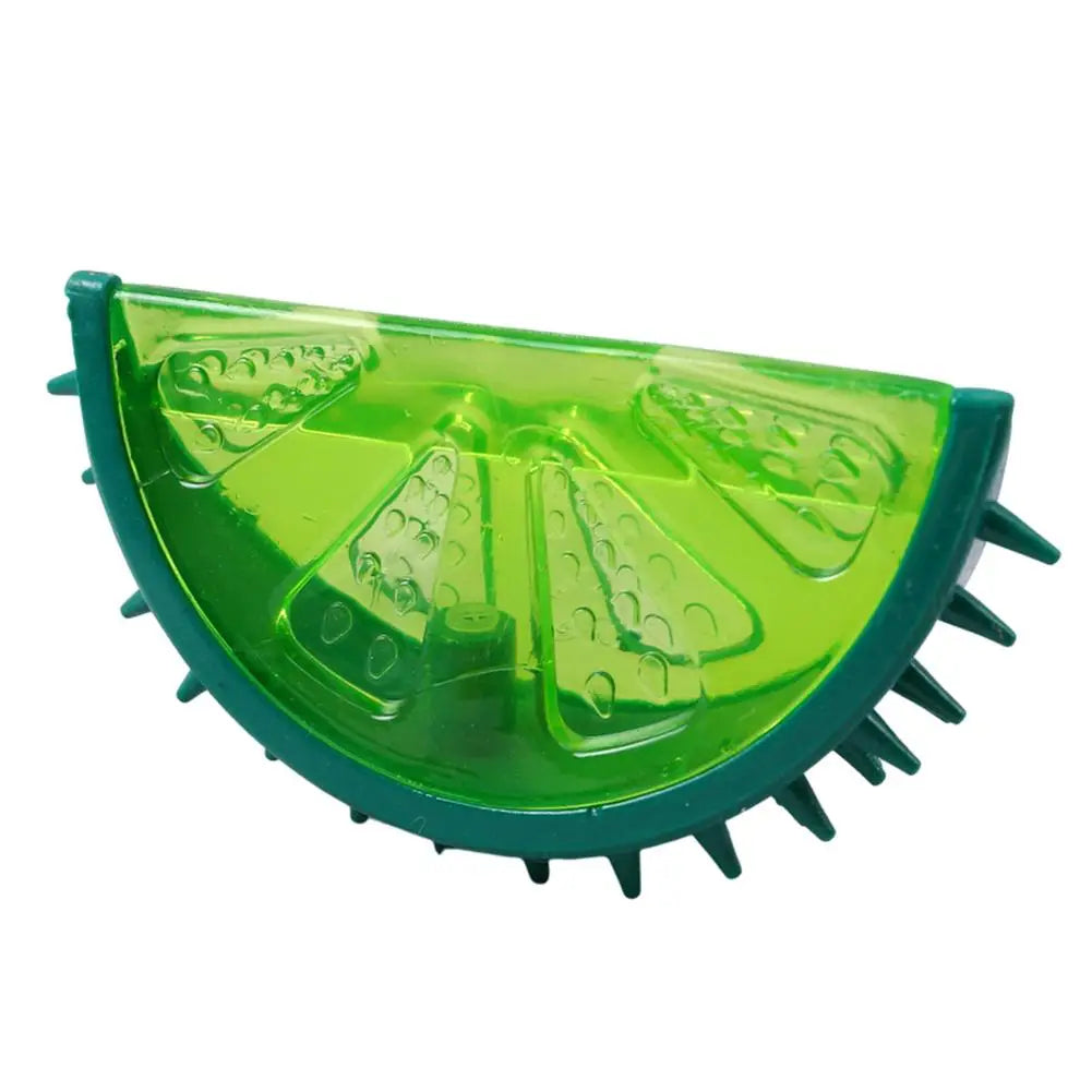 Summer Cooling Dog Toys Fruit Shape Chew Puppy Toy Frozen Ice Dog Squeaky Rubber Toy Lemon Pineapple Watermelon Dog Toothbrush