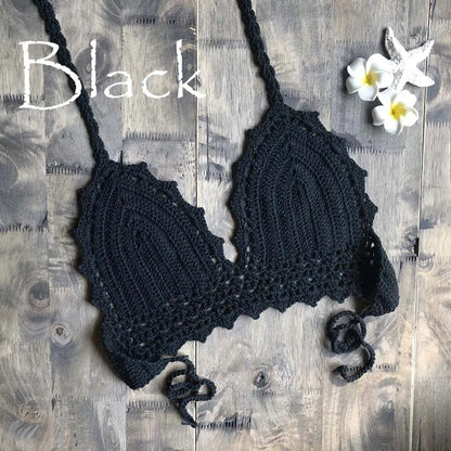 2019 New Beach Crochet Bikini Tops Summer Swimwear Top Honeymoon Hippy Bra Swimming Pools Spas Yacht Surf Bikini