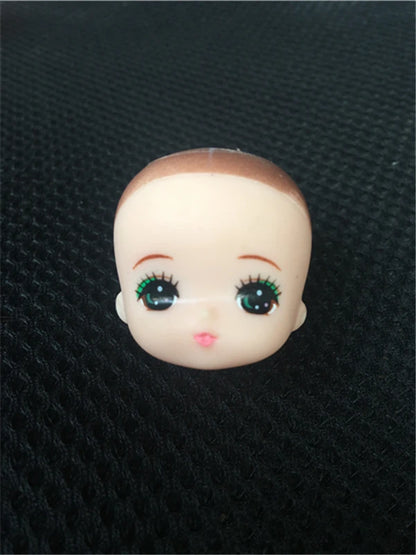 Original Licca Miki Maki Jenney Doll Bald Head Rooted Hair Cartton Anime Princess Heads DIY Plants Hair Head