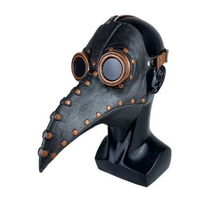 Best New Funny Medieval Steampunk Plague Doctor Bird Mask Latex Punk Cosplay Masks Beak Adult Halloween Event Cosplay Props