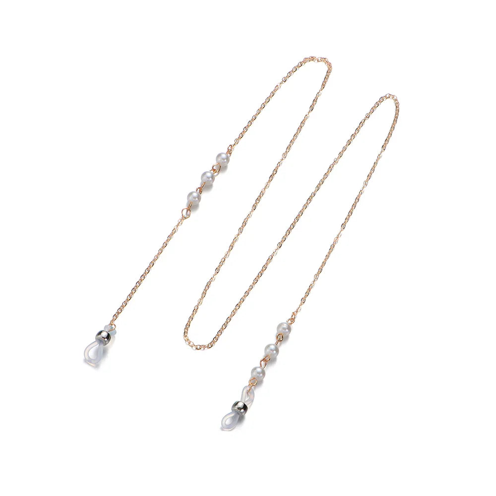 1PCs Women Fashion Pearls Sunglasses Chains Gold Eyeglasses Chains Sunglasses Holder Necklace Eyewear Retainer Accessories