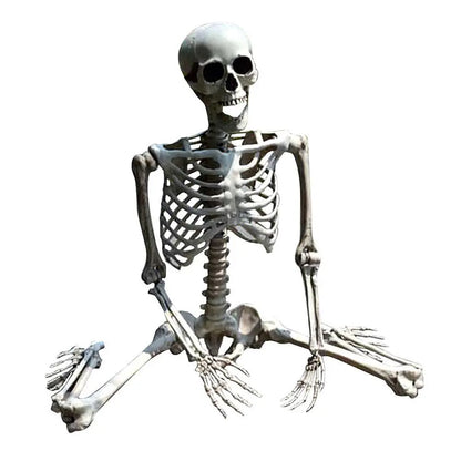 70CM Halloween Human Skeleton Haunted House Hanging Props Home Evil Party Decoration Horror Scary Movable Big Skull Decorations