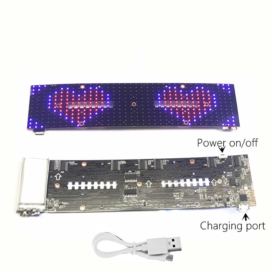 Bluetooth RGB Light Up Party Carnival Led Ski Goggles DIY LED Glasses Display Board Mask Screen Matrix Gift Toys