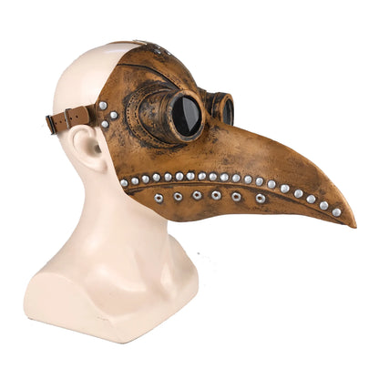 Best New Funny Medieval Steampunk Plague Doctor Bird Mask Latex Punk Cosplay Masks Beak Adult Halloween Event Cosplay Props