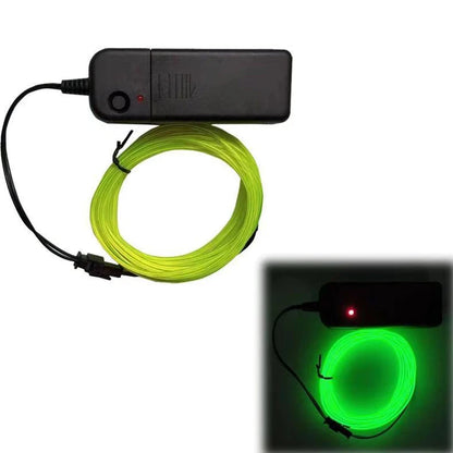 Glow EL Wire Cable LED Neon Christmas Dance Party DIY Costumes Clothing Luminous Car Light Decoration Clothes Flexible Light