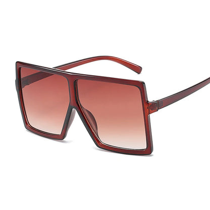 Oversized Shades Sunglasses Woman Black Fashion Square Big Frame Sun Glasses Female Vintage Retro Glasses Unisex Oculos Feminino